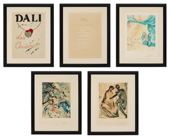 Salvador Dali, Les Amoureux Signed Lithograph Suite