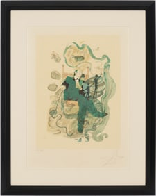 Dali Dreams Signed Lithograph, King of Coins from Tarot Series