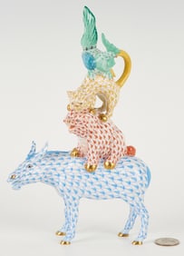 Herend "Musicians of Bremen" Porcelain Figure