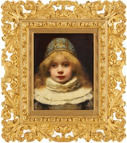 Victor Tortez, O/B Portrait of a Dutch Child