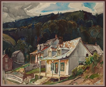 William Lester Stevens W/C Mountain Landscape, poss. N. Carolina
