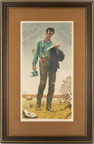 Norman Rockwell Signed Lithograph, Young Lincoln