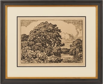 Birger Sandzen Lithograph, The Friendly Stream