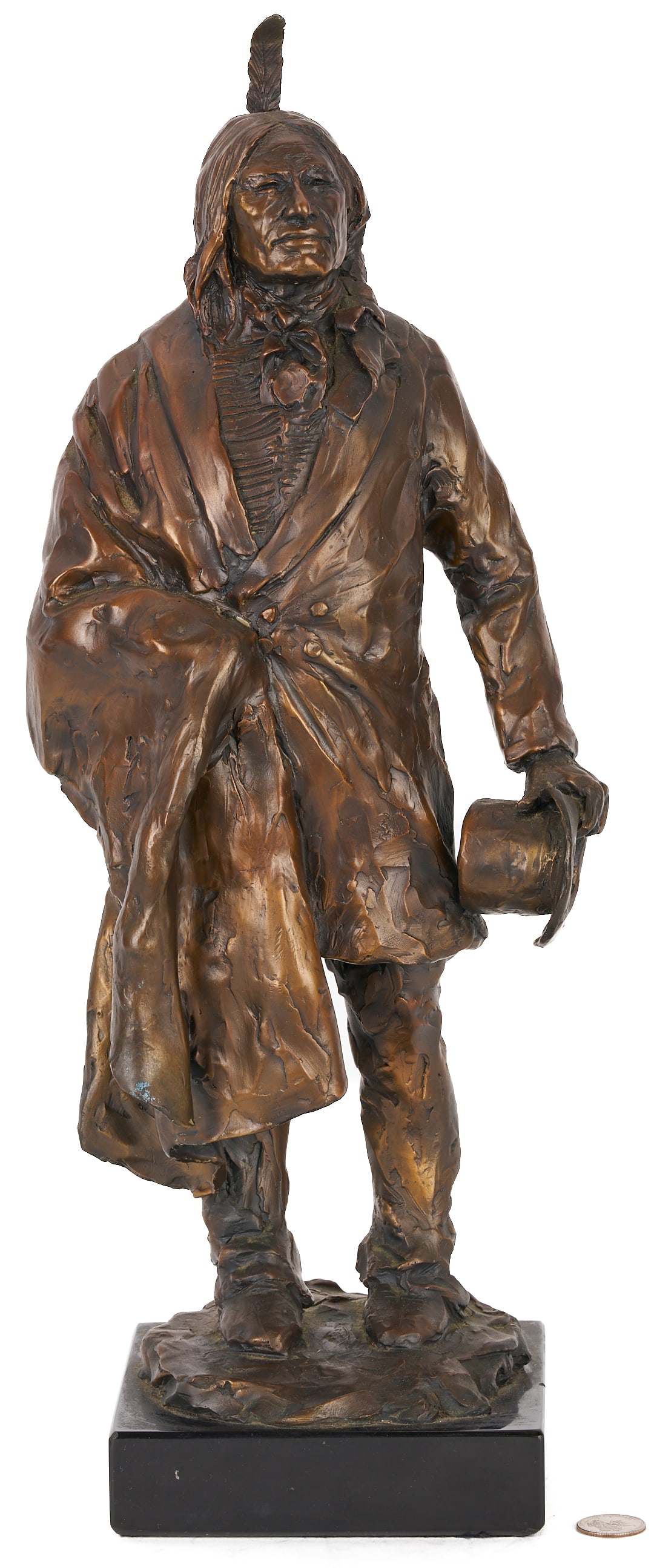 Glenna Goodacre Bronze Sculpture, Spotted Tail Goes to Washington (1 of 17)
