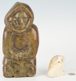 2 Inuit Carved Sculptures