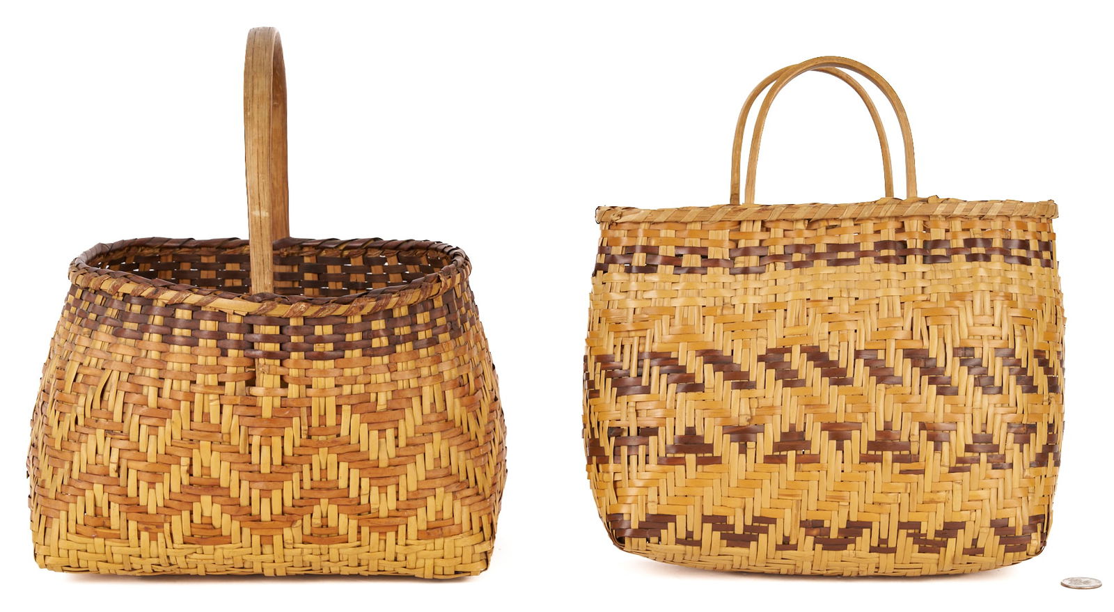 2 Native American Cherokee Rivercane Baskets (1 of 7)
