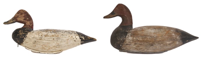 2 Doug Jester Attributed Duck Decoys, incl. 1 Oversize