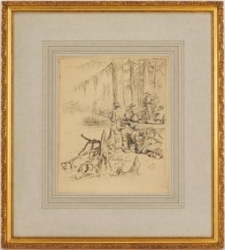 Allen Redwood Civil War illustration, "Defense of New Orleans"