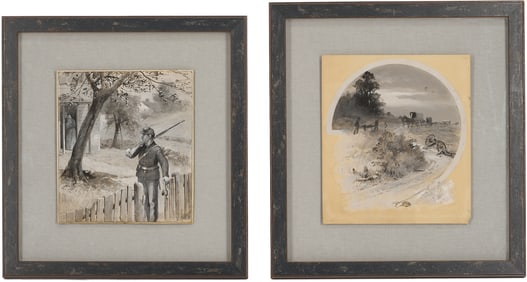 2 Charles Copeland Military Grisille Illustrations