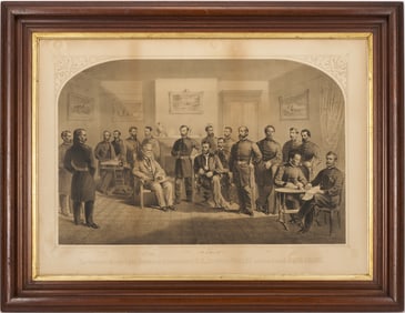 Scarce Civil War Print: Appomattox Courthouse Scene