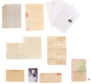 Civil War Gens. Stewart, Mitchel, Ewell & Wheeler Ephemera & Book