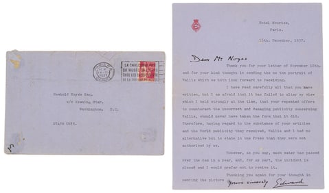 Edward VIII Signed Letter Autograph