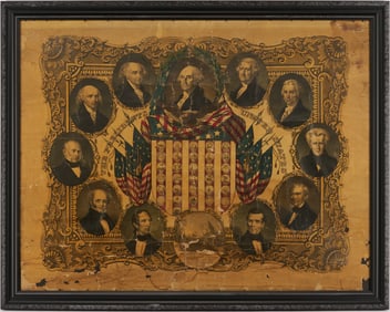 Presidential Broadside, First 11 Presidents