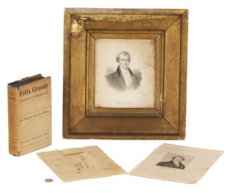 Felix Grundy Autograph Letter, Prints and Biography