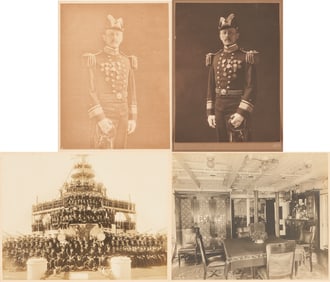 2 Ship Photographs of the USS Kearsarge II, plus Photo of Admiral Herbert Winslow