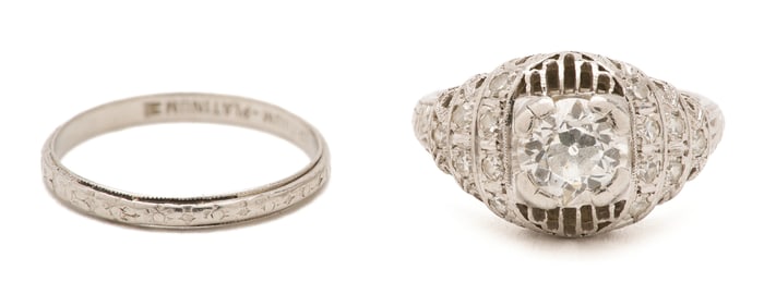 Platinum & Diamong Ring Wedding Set