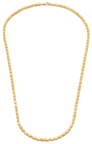 21K Gold Oval Link Necklace
