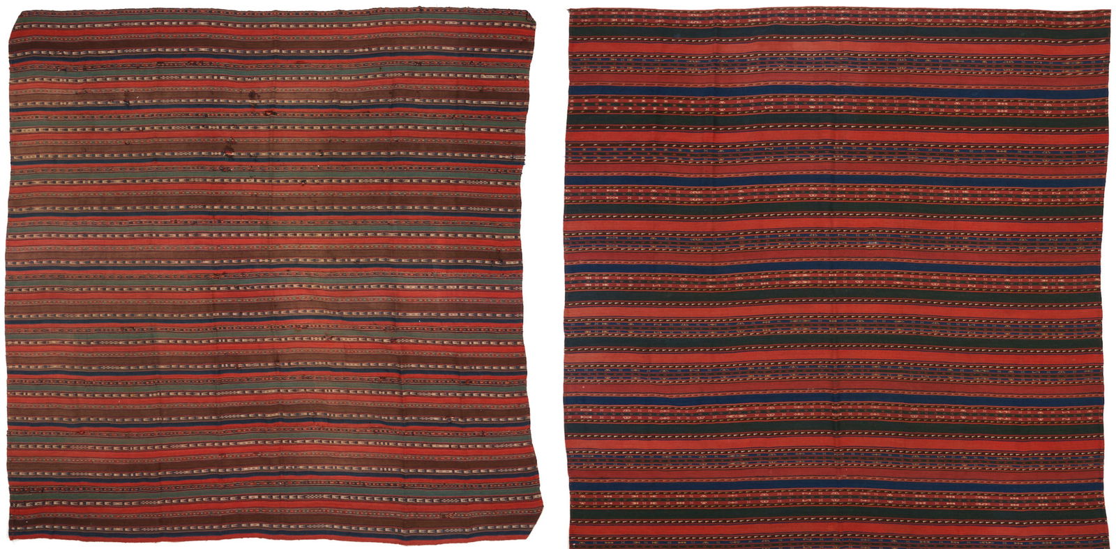 2 Antique Tekke Turkmen Kilim Wool Blankets or Jajims (1 of 20)