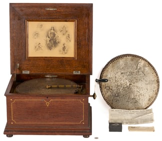 Regina Music Box with 13 Discs