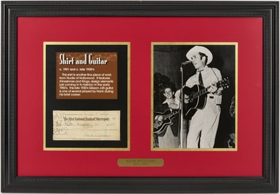 Hank Williams Signed Check
