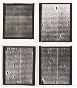 Four NASA Lunar Orbiter Survey Photos, 1966; Maestlin G Crater; Apollo