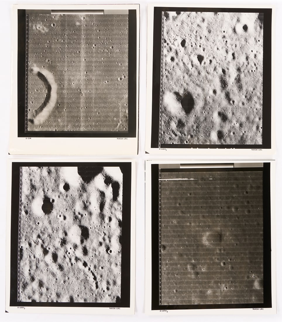 Four NASA Moon Survey Photos; 1966, Sea of Tranquility (1 of 10)