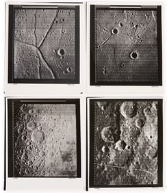 Four NASA Lunar Orbiter Survey Photos; Pasteur Crater