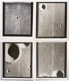 Four NASA Moon Survey Photos; Maestlin G Crater, 1966; Set 197