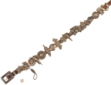 Arnold Goldstein "Western Heritage" Sterling Silver Concho Belt