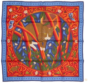 Hermes Silk Scarf, Cave Felem
