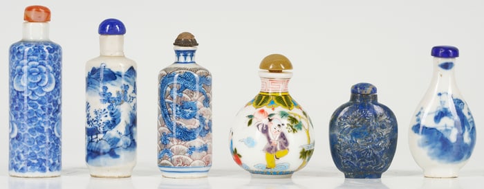 6 Chinese Snuff Bottles