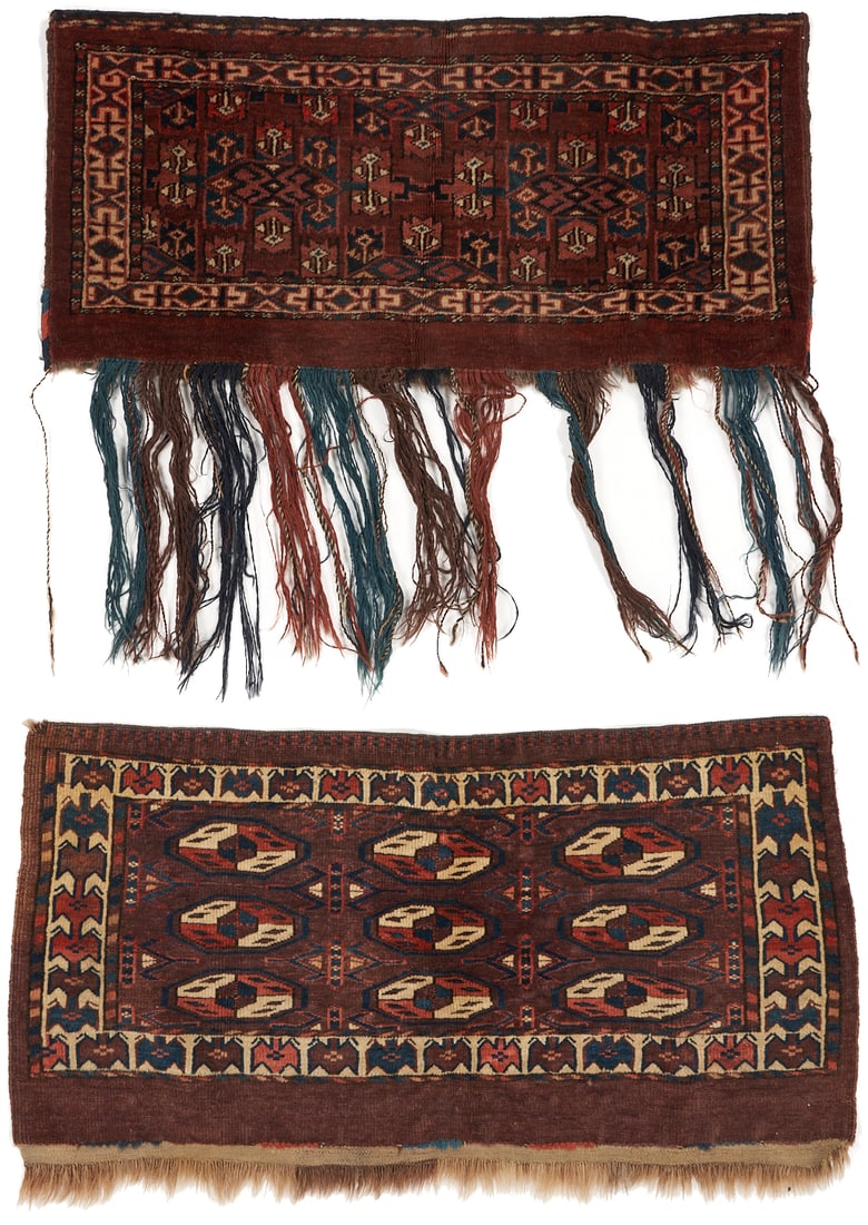 2 Antique Turkmen Yomud Torba Weavings (1 of 20)