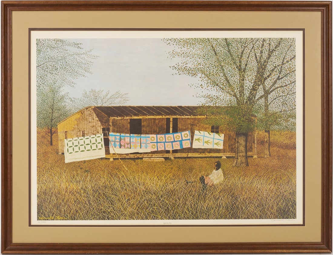 Carroll Cloar Signed Print, Quilts, plus Cloar Hostile Butterflies Book (1 of 15)