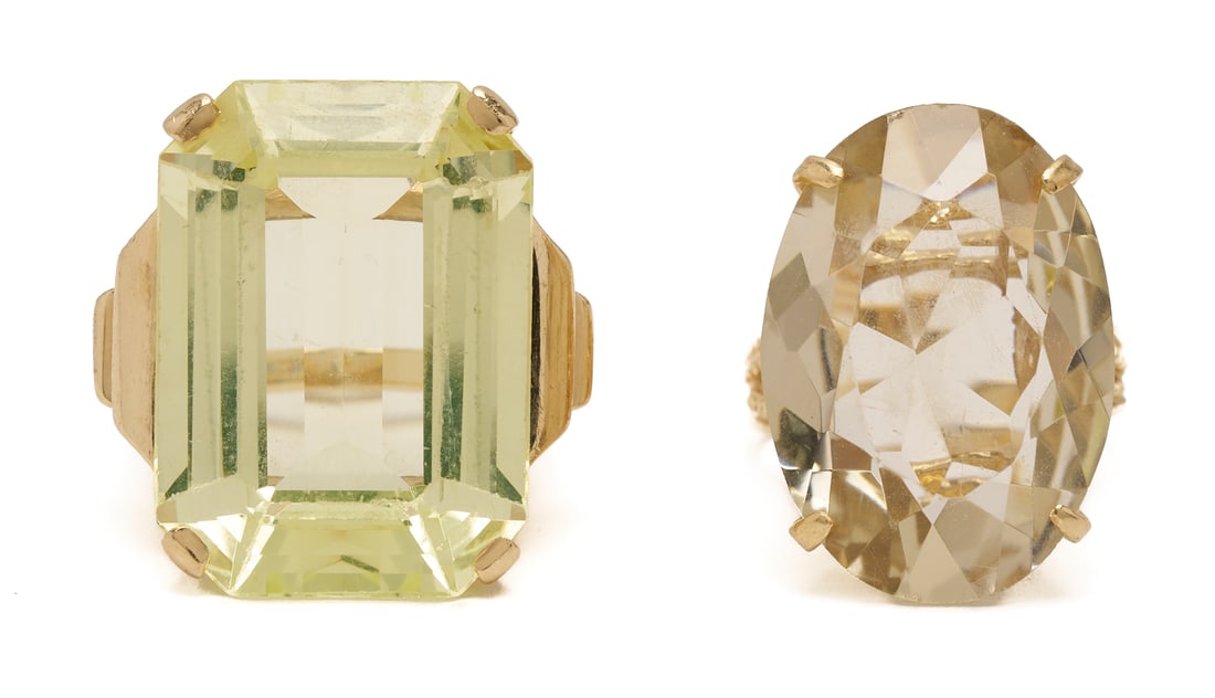 Two (2) 14K Gold & Gemstone Rings (1 of 8)