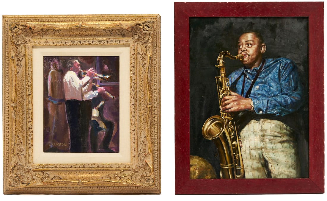 2 O/C Paintings of Musicians, Creason Clayton & N. Henry Bingham (1 of 16)