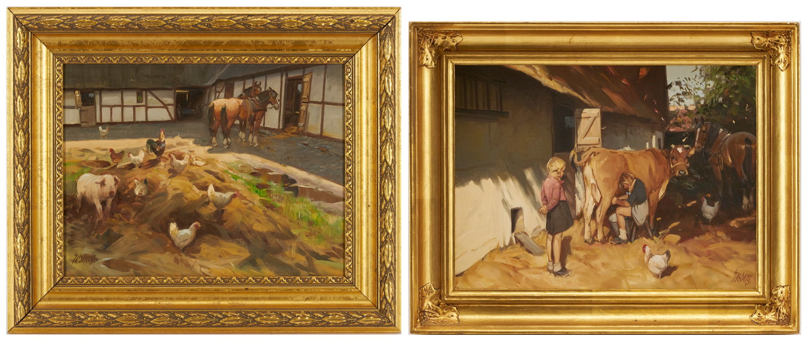 Two Soren Edsberg Oil on Canvas Farm Scenes (1 of 18)