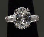 115: Plat Oval Brilliant 4.90 ct Diamond Ring, GIA repo