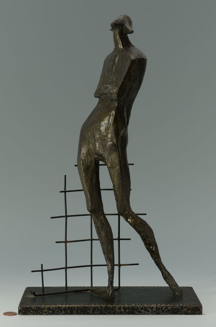 411: Rudolf Svoboda Abstract Bronze Sculpture