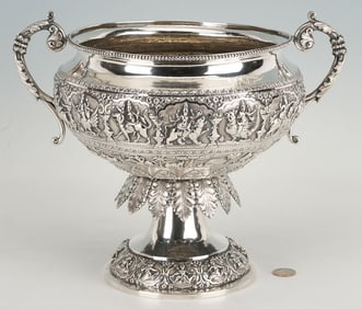 Southeast Asian Gilt Silver Urn or Trophy