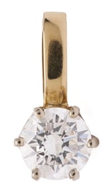 2.66 Ct. Round Solitaire Natural Diamond Pendant, GIA Report