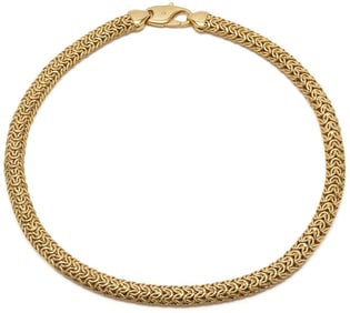 18K Gold Italian Woven Necklace
