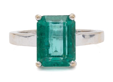 5.61 Carat Natural Emerald Ring, GGA Appraisal Report