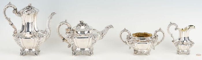 Victorian 4 pc. Sterling Silver Tea & Coffee Set
