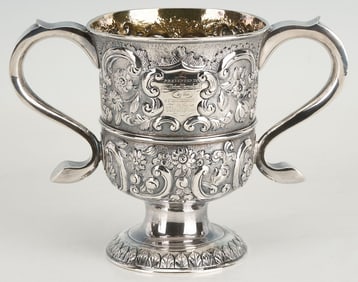 George II Sterling Silver Presentation Cup, "Adlington Robbery"