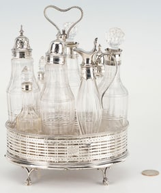 Hester Bateman Sterling Silver Cruet Set