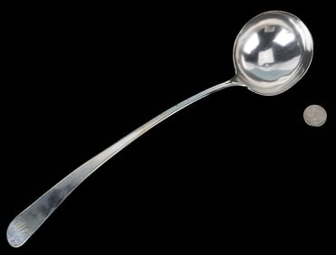 VA coin silver ladle, James or John Adam