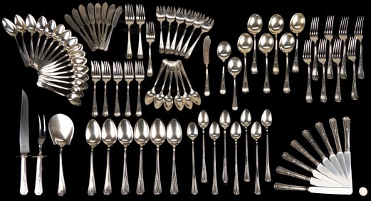 86 pcs. Wallace Princess Mary Pattern Sterling Silver Flatware
