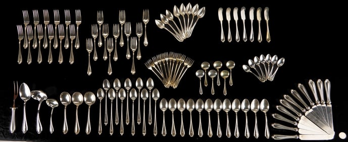 104 Whiting Stratford Sterling Flatware Pcs.