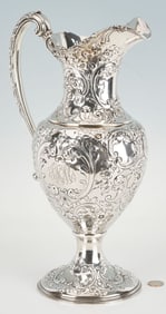 Large Howard & Company Sterling Repousse Pitcher