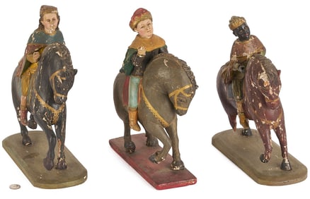 3 Santos Figures, Wise Men on Horseback